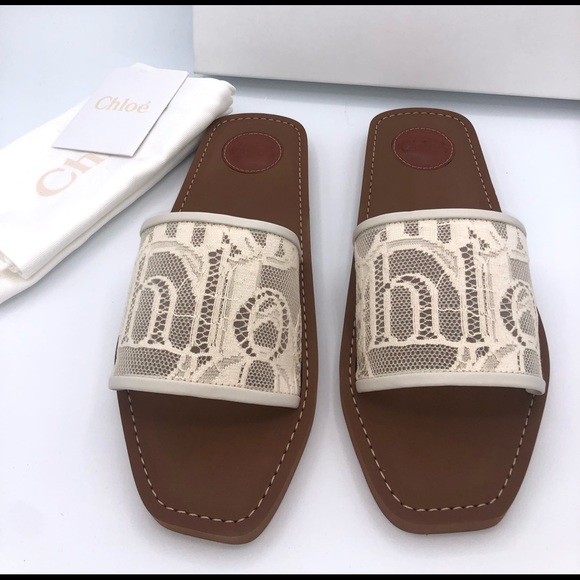 Chloe Woody Flat Mule Sandal
